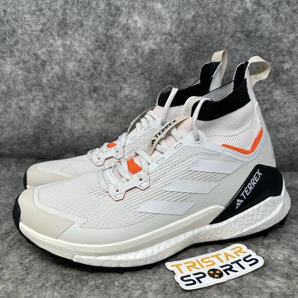 Adidas Terrex Free Hiker Shoes Mens Sz White Orange Trail
